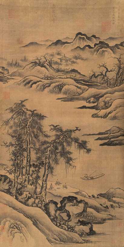 张文通（款） 山水 立轴